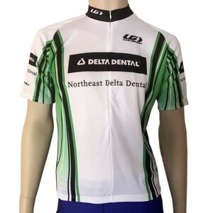 LOUIS Garneau Biking Cycling Racing Jersey Shirt Front Zip Delta Dental NWT